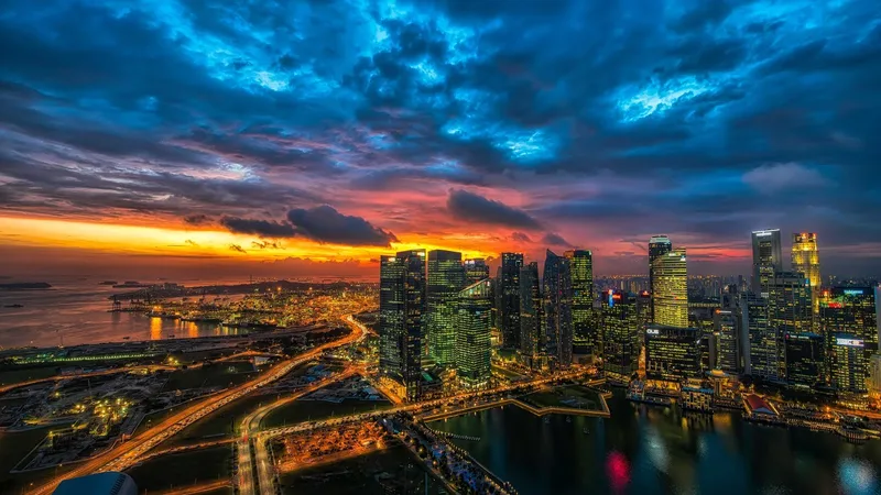 涩漫18城市商务区航拍视频素材